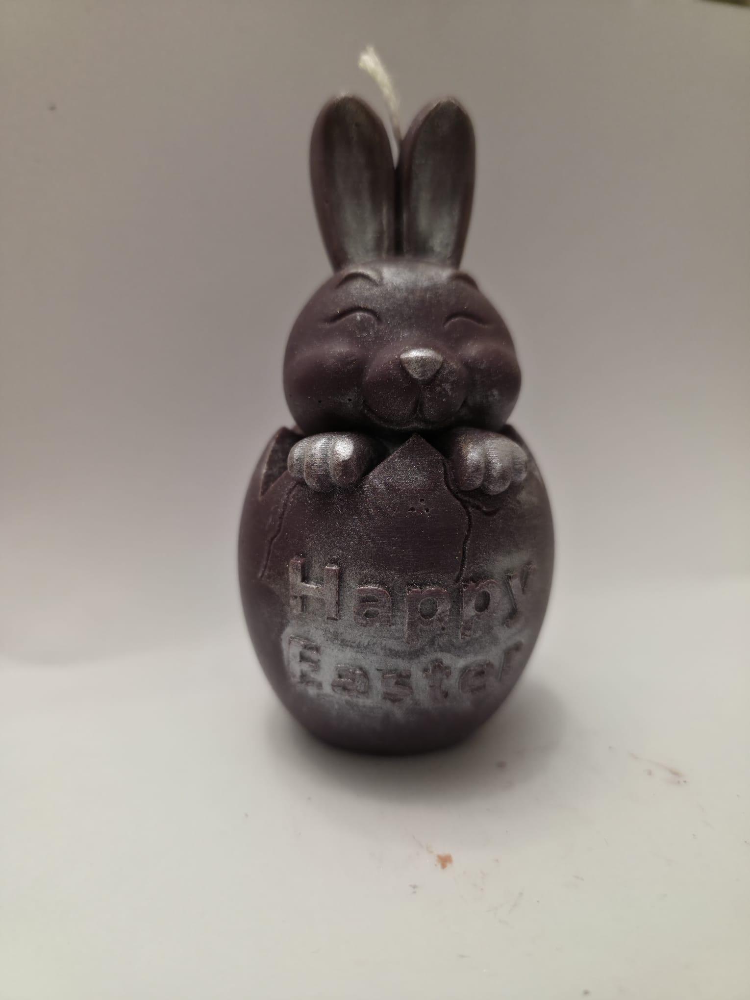 Lumânare Artizanală „Happy Easter” – Iepurașul Vesel IoBo Candles