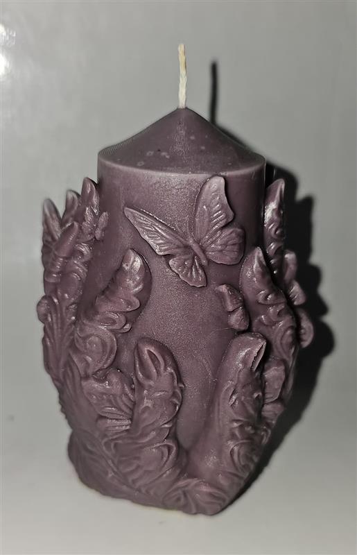 Lumânare Sculpturală "Butterfly Metamorphosis" – Eleganță Barocă și Natură🕯️🕯️🕯️