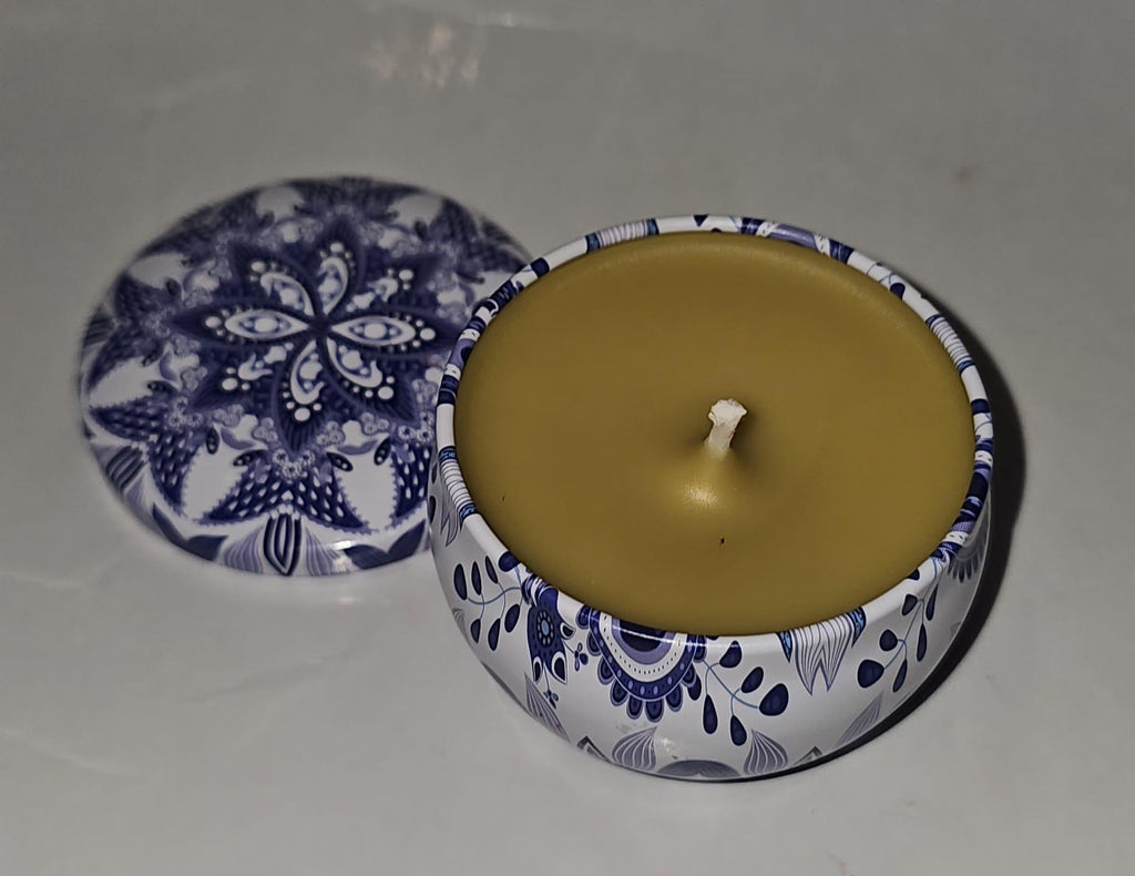 Lumânare în Recipient Metalic "Bohemian Mandala" – Aromaterapie și Stil